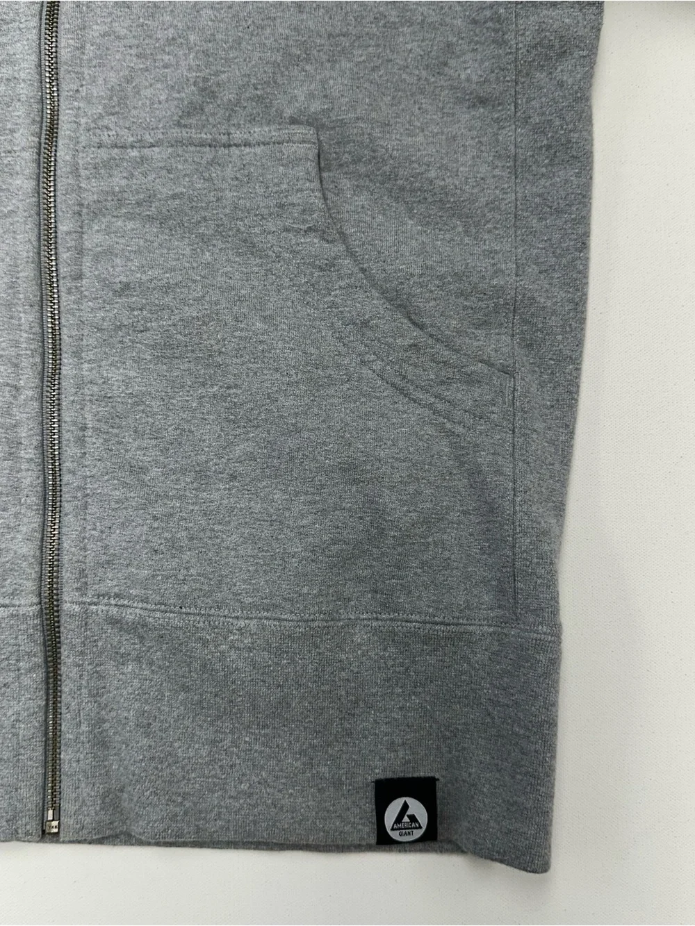 American Giant Classic Full Zip Hoodie Mens Medium Gray Heavyweight USA Cotton